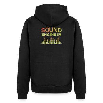 Sound Engineer Tontechniker - Unisex Premium Bio Zip Hoodie - Schwarz - Hinten - Nico (187cm)