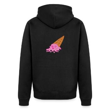 Crème glacée Gaufre Crème glacée Sweet Summer - Veste à capuche bio Premium Unisexe - noir - Dos - Nico (187cm)