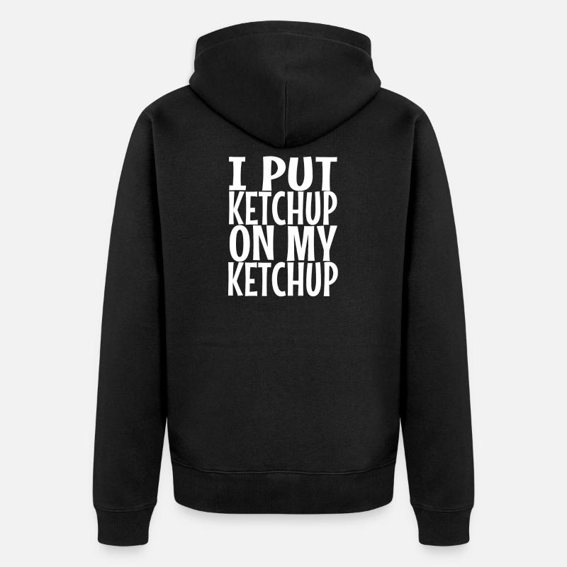 Sauce tomate ketchup - Veste à capuche bio Premium Unisexe - noir