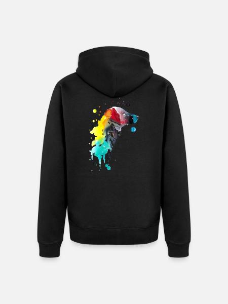 Flat Coated Retriever - Unisex Premium Bio Zip Hoodie - Schwarz