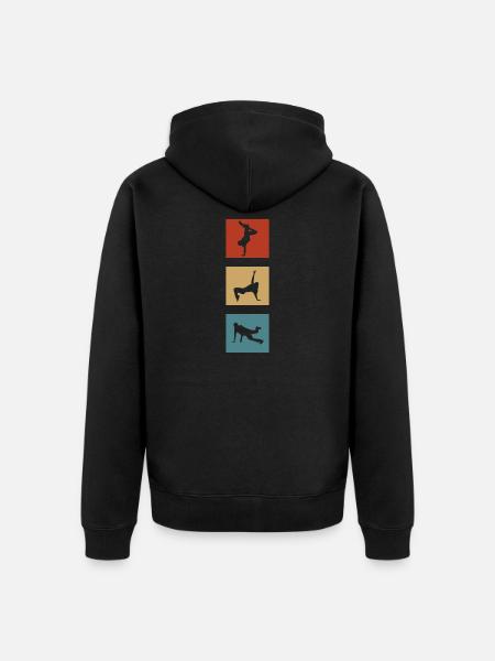 Breakdance rétro bboy breaker - Veste à capuche bio Premium Unisexe - noir
