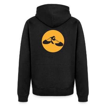 Tap dance retro tap dance - Unisex Premium Organic Zip Hoodie - black - Back - Nico (187cm)