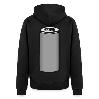 Drink - Unisex Premium Organic Zip Hoodie - black - Back - Nico (187cm)
