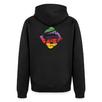 Piano - Veste à capuche bio Premium Unisexe - noir - Dos - Nico (187cm)