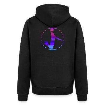 Basketball slamtshirt t-shirt🏀🏀🏀⛹ - Unisex Premium Organic Zip Hoodie - black - Back - Nico (187cm)