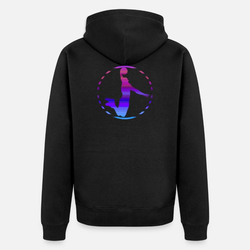 Basket-ball t-shirt 🏀🏀🏀⛹ - Veste à capuche bio Premium Unisexe - noir