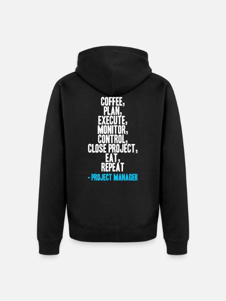 Chef de projet - Répéter - Veste à capuche bio Premium Unisexe - noir