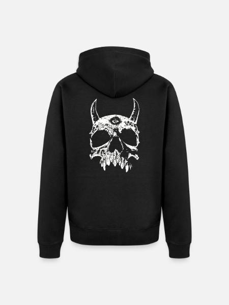 The devil sees everything - Unisex Premium Organic Zip Hoodie - black