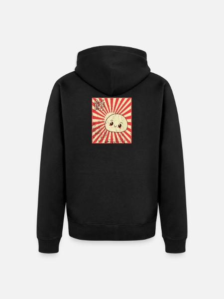 Mochi Kawaii Japan Gift - Unisex Premium Organic Zip Hoodie - black