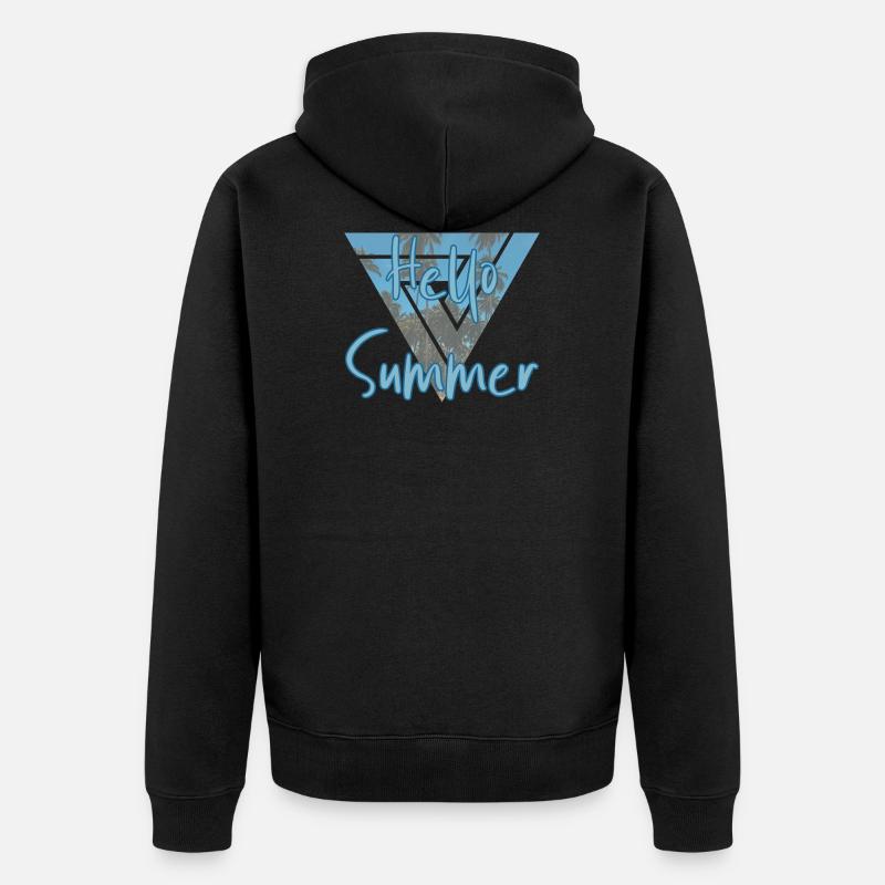 summer - Unisex Premium Organic Zip Hoodie - black