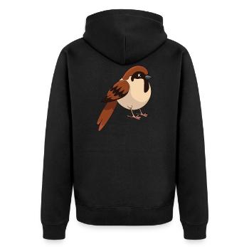 Moineau - Veste à capuche bio Premium Unisexe - noir - Dos - Nico (187cm)