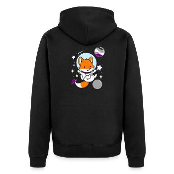 Renard Astronaute Ace Pride - Veste à capuche bio Premium Unisexe - noir - Dos - Nico (187cm)