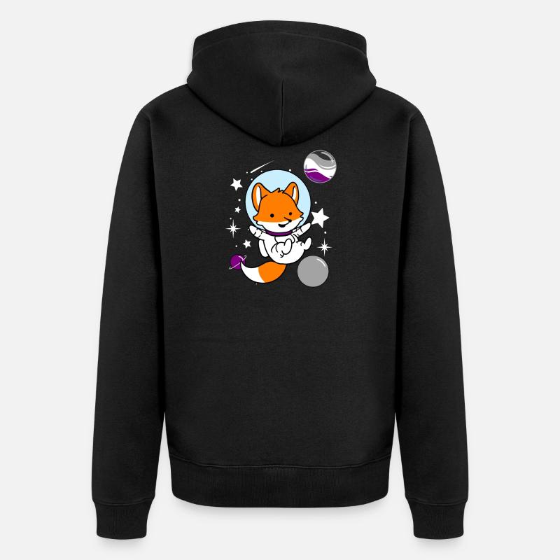 Renard Astronaute Ace Pride - Veste à capuche bio Premium Unisexe - noir