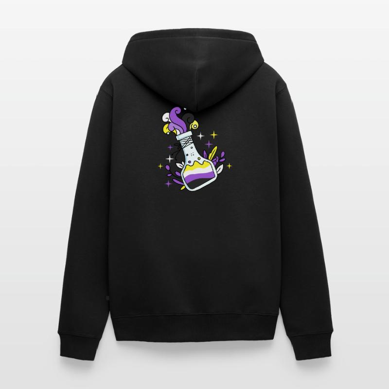 Nonbinary Pride Magic Potion Nonbinary Pride Unisex Premium Organic Zip Hoodie