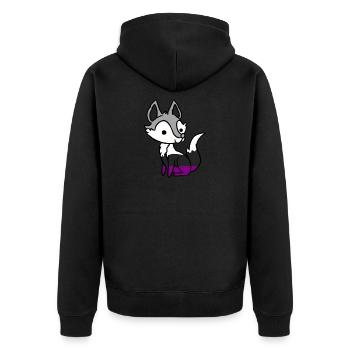Renard asexuel Ace Pride - Veste à capuche bio Premium Unisexe - noir - Dos - Nico (187cm)