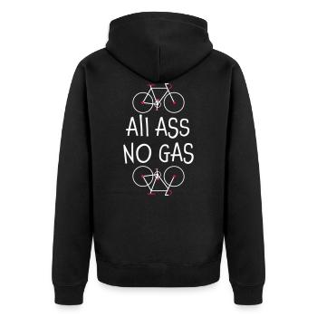 Tous Ass Non Gaz - chemise non seulement pour les cyclistes - Veste à capuche bio Premium Unisexe - noir - Dos - Nico (187cm)
