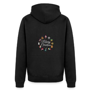 Merry Christmas - Veste à capuche bio Premium Unisexe - noir - Dos - Nico (187cm)