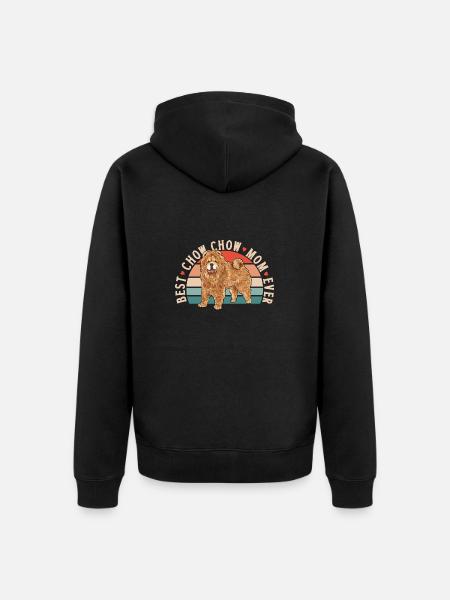 Chow Chow Dog - Unisex Premium Organic Zip Hoodie - black