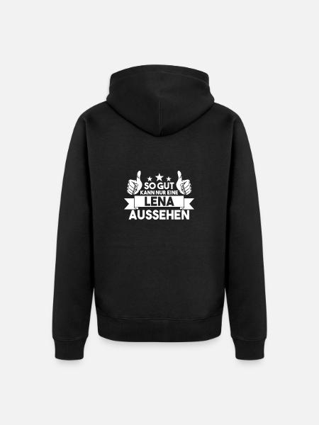 Lena - Unisex Premium Bio Zip Hoodie - Schwarz