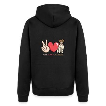 Jack Russell Terrier - Veste à capuche bio Premium Unisexe - noir - Dos - Nico (187cm)