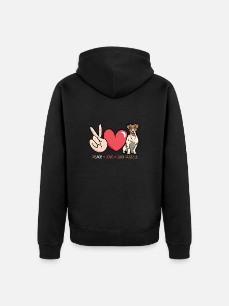 Jack Russell Terrier - Veste à capuche bio Premium Unisexe - noir