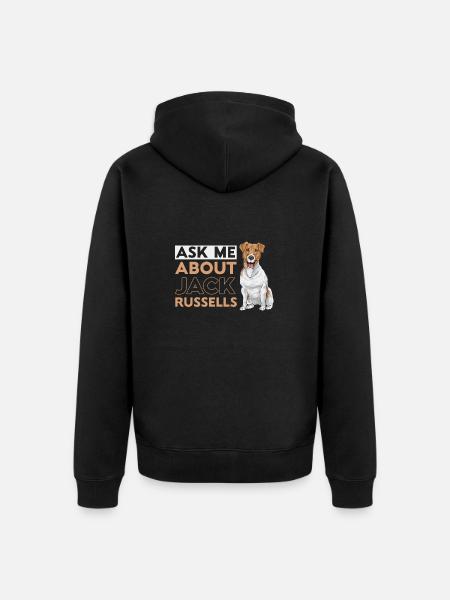 Jack Russell Terrier - Unisex Premium Organic Zip Hoodie - black
