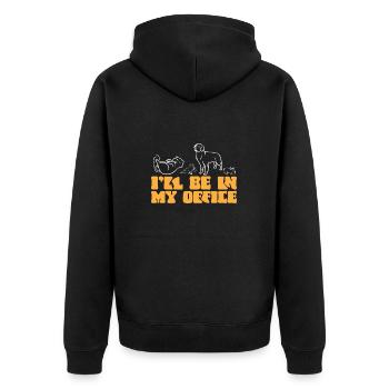 Haustierbetreuung Katze Hund Haustiersitter - Unisex Premium Bio Zip Hoodie - Schwarz - Hinten - Nico (187cm)