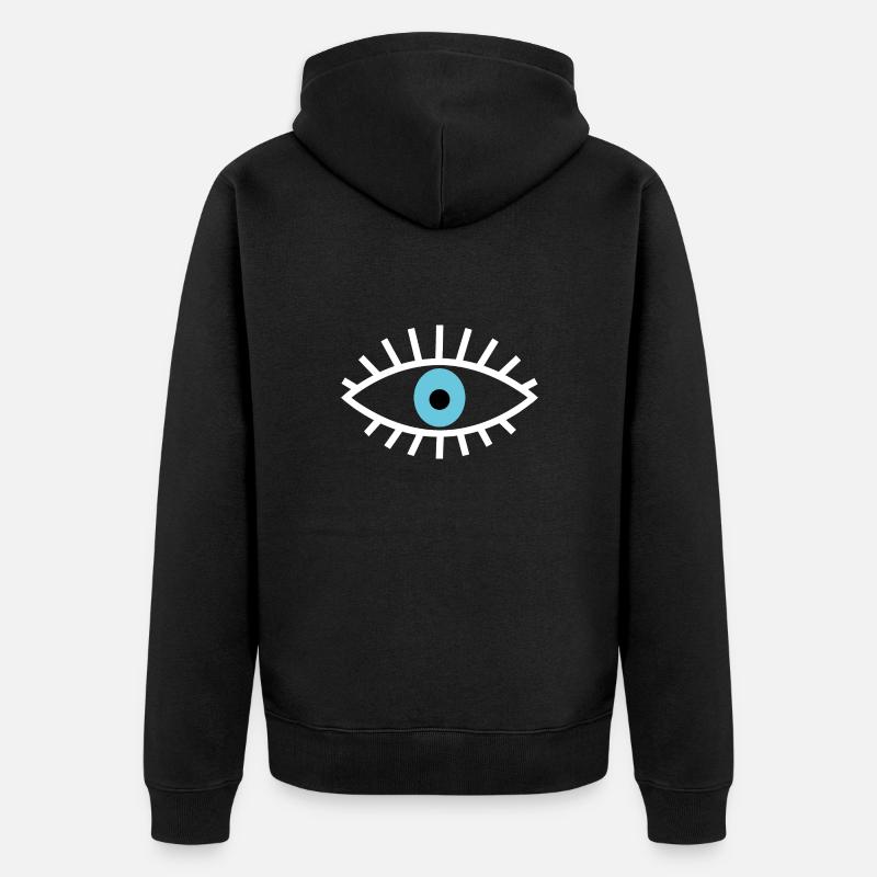 Evil Eye Aesthetic Symbol - Veste à capuche bio Premium Unisexe - noir