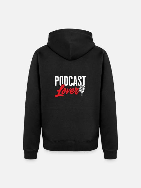 Podcaster Podcast - Unisex Premium Organic Zip Hoodie - black