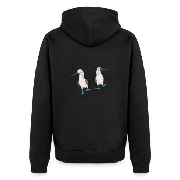 Blue-footed Booby Seabird Blue-footed Booby Seabird - Unisex Premium Organic Zip Hoodie - black - Back - Nico (187cm)