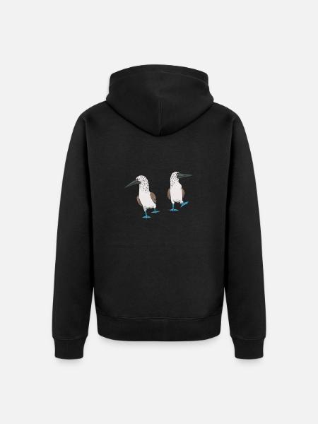 Blaufußtölpel Blue-footed Booby Seevogel - Unisex Premium Bio Zip Hoodie - Schwarz