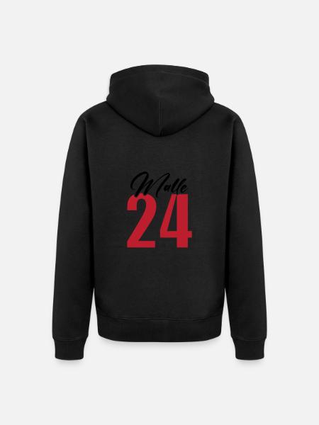 Malle 24 - Unisex Premium Bio Zip Hoodie - Schwarz