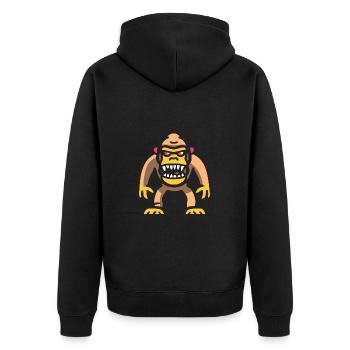 Gorille Halloween Bande dessinée Zombie - Veste à capuche bio Premium Unisexe - noir - Dos - Nico (187cm)