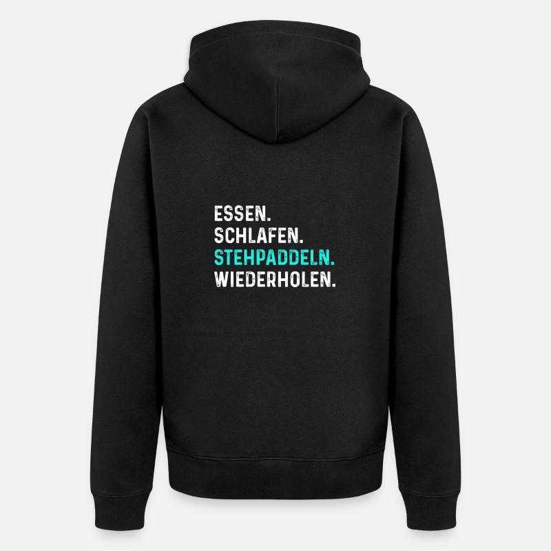 Stand Up Paddeling - Unisex Premium Bio Zip Hoodie - Schwarz