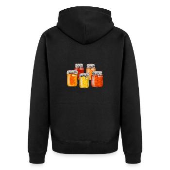 Mise en conserve, mise en conserve, mise en conserve, conservation des aliments - Veste à capuche bio Premium Unisexe - noir - Dos - Nico (187cm)