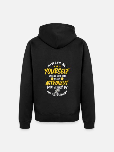 Space Weightless Discovery - Unisex Premium Organic Zip Hoodie - black