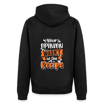 Chef Kitchen Hobby Chef Chef - Unisex Premium Organic Zip Hoodie - black - Back - Nico (187cm)