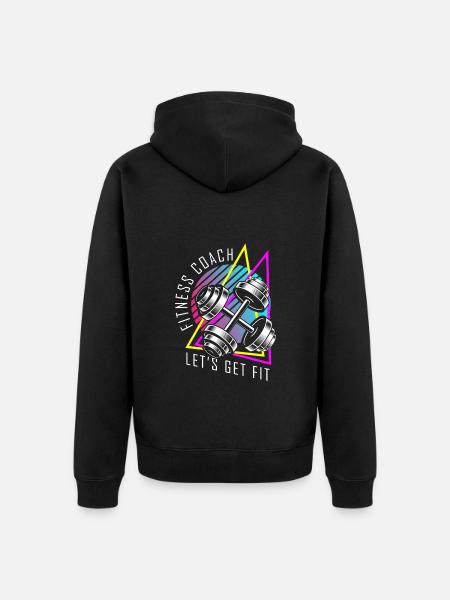 Fitness Gym - Unisex Premium Organic Zip Hoodie - black