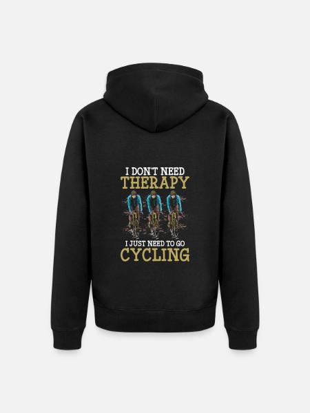 Cycling Cycling Cycling - Unisex Premium Organic Zip Hoodie - black
