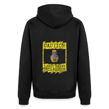 Alchemy Herbal Research - Unisex Premium Organic Zip Hoodie - black - Back - Nico (187cm)