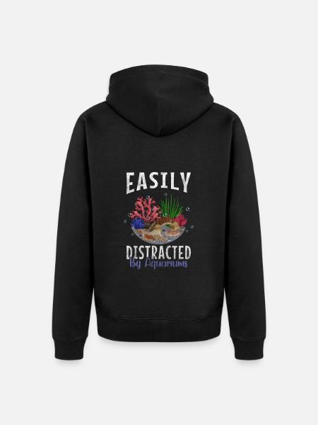 Aquarist Aquarianer Fischfutter - Unisex Premium Bio Zip Hoodie - Schwarz