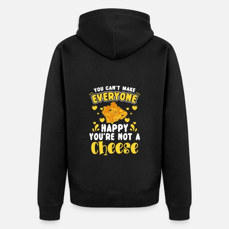 Gourmand amateur de fromage - Veste à capuche bio Premium Unisexe - noir