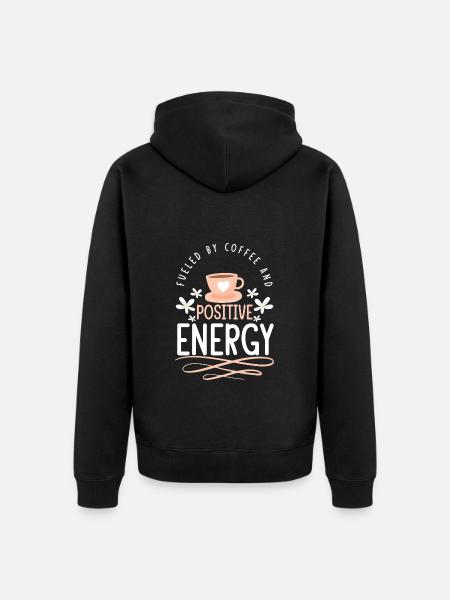 Positive Mantra Strong - Unisex Premium Organic Zip Hoodie - black
