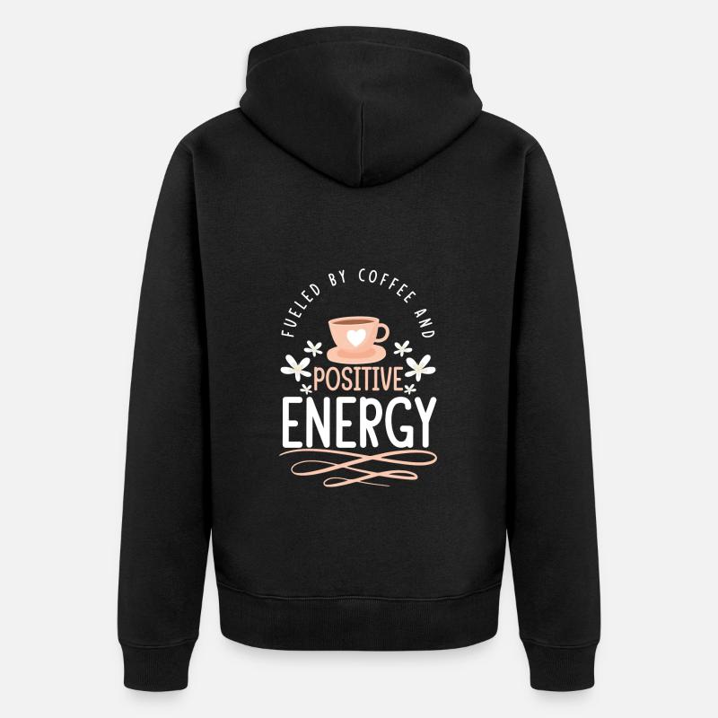 Mantra positif fort - Veste à capuche bio Premium Unisexe - noir