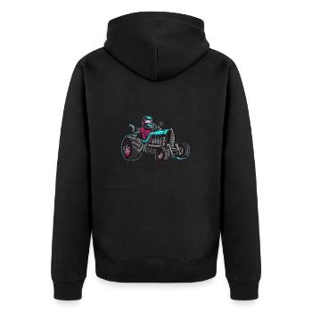 Tractor Tuning Racing Graffity Style - Unisex Premium Organic Zip Hoodie - black - Back - Nico (187cm)