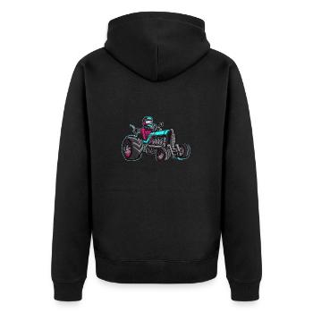 Tractor Tuning Racing Graffity Style - Unisex Premium Organic Zip Hoodie - black - Back - Nico (187cm)