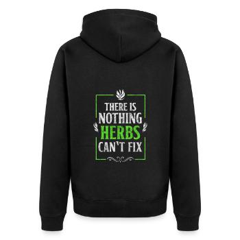 Potion Druide Heilpraktiker - Unisex Premium Bio Zip Hoodie - Schwarz - Hinten - Nico (187cm)