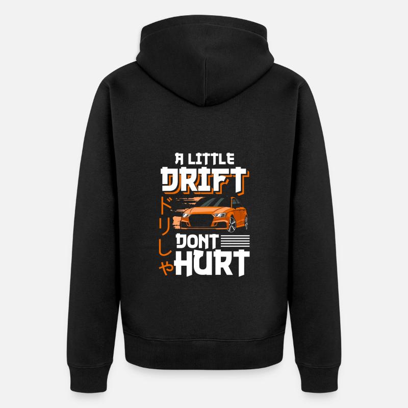 Dérive transversale - Veste à capuche bio Premium Unisexe - noir