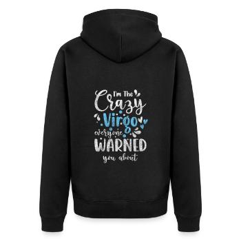 Signe du zodiaque Septembre Élément Zodiaque - Veste à capuche bio Premium Unisexe - noir - Dos - Nico (187cm)