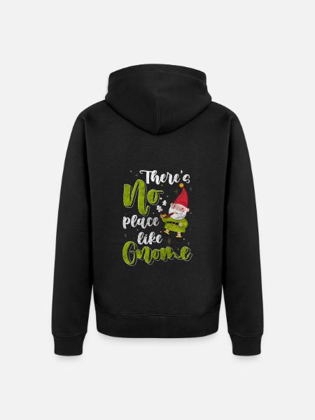 Elf Figurine Christmas - Unisex Premium Organic Zip Hoodie - black